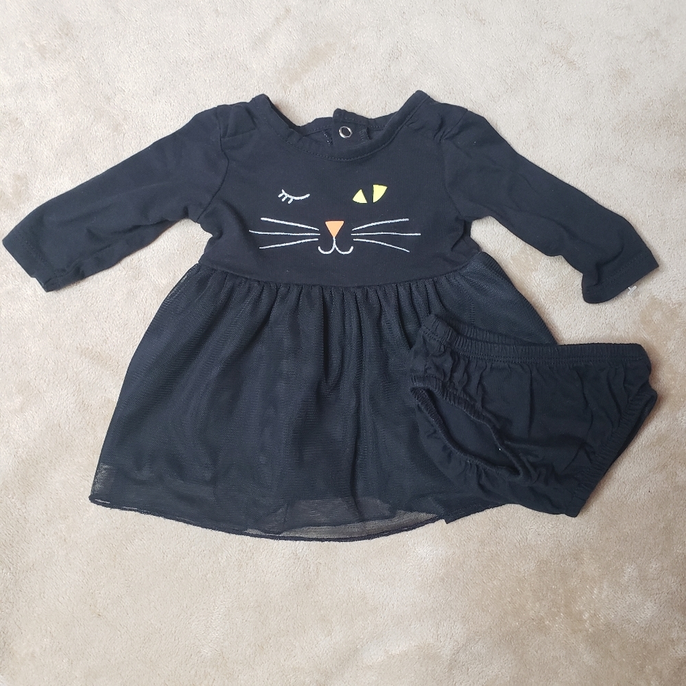 Carter's newborn black cat halloween outfit
